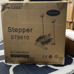 leikefitness Premium Portable Twist Stair Stepper Adjustable Resistance, Twisting Step Fitness Machine with Bands and LCD Monitor