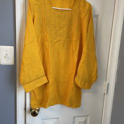 Yellow Shirt Dress 