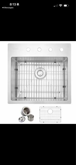 Glacier Bay Professional 23" Drop-In Stainless Steel Kitchen Sink w/Accessories