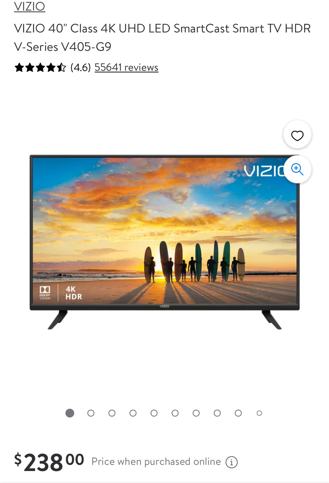 40 inch VIZIO 4K Smart TV