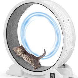 🔥 MOMINGXPENG Cat Wheel,Cat Exercise Wheel with Pedometer,Cat Exercise Wheel with Carpeted Runway, 10 Minutes Fast and Easy Installation,cat Wheels f