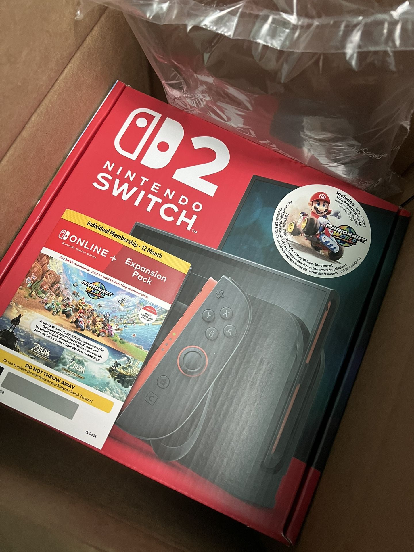 Nintendo Switch 2 MarioKart World and 12 Month Online with Expansion Pack Bundle