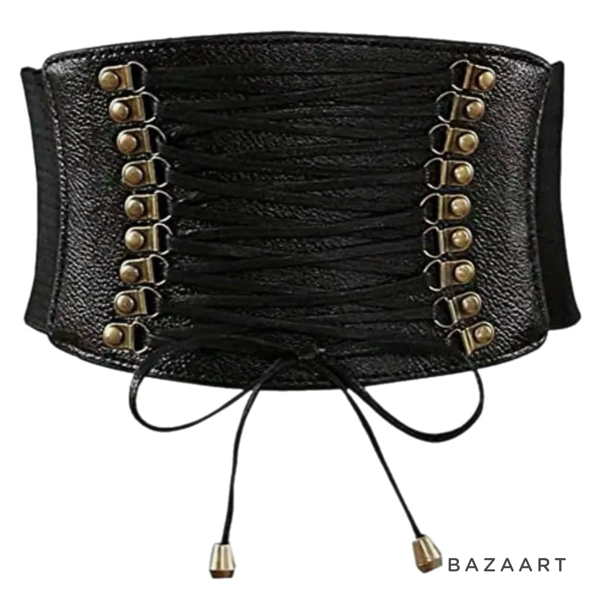 Sz 1xl Plus Size Black Corset Faux Leather Belt Hot Topic NWT