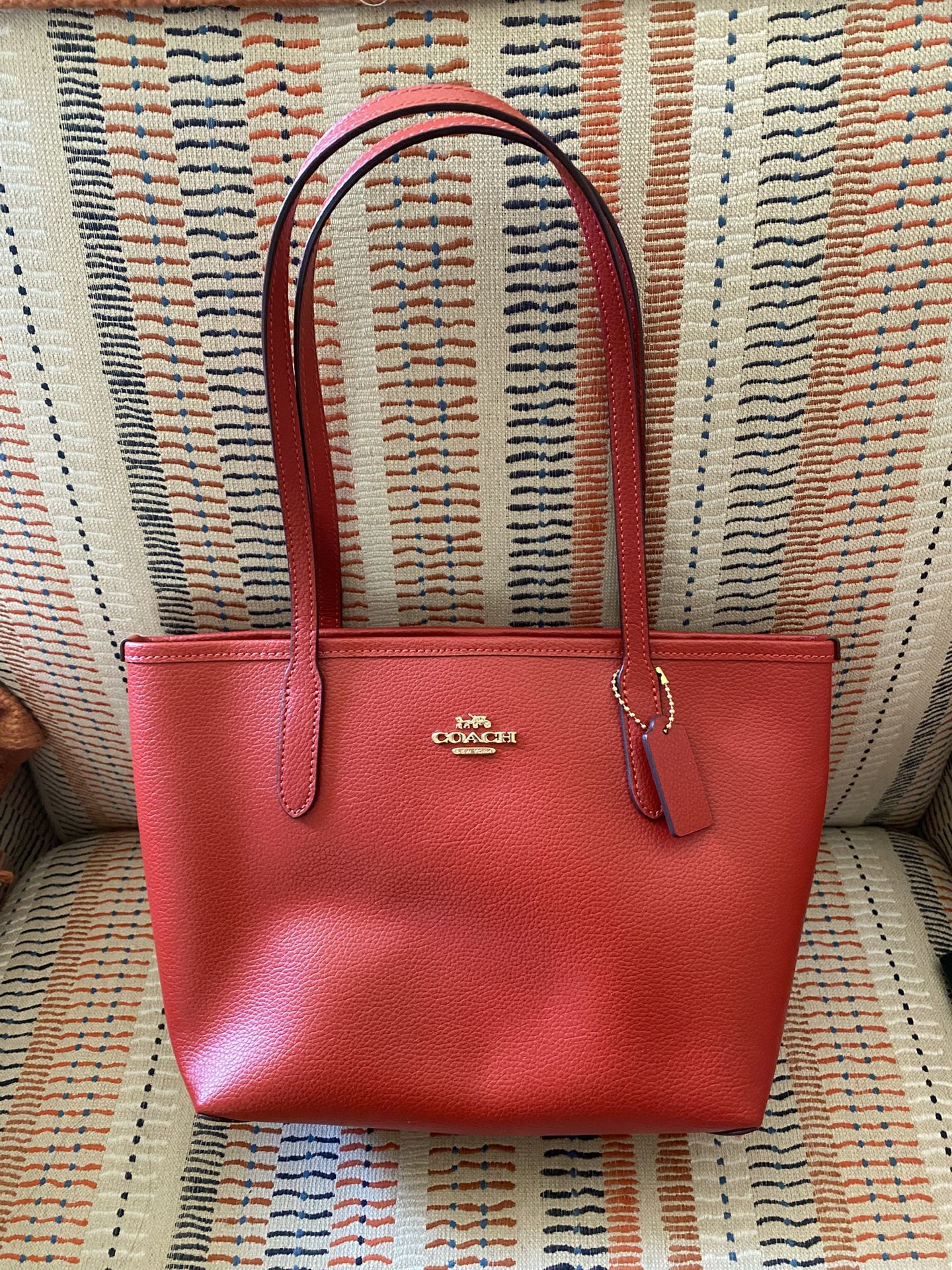 COACH red Mini Tote