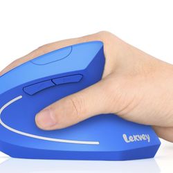 Vertical Wireless Mouse  Blue