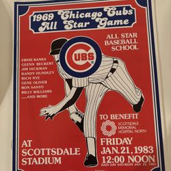 ‘69 Cubs All Star Game Program In Scottsdale 1983