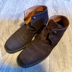 GIANNI VERSACE Brown Suede Leather Medusa Ankle Boots Size 6 US