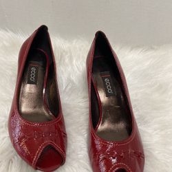 Ecco Womens Open Toe Heels Size 38 7.5-8