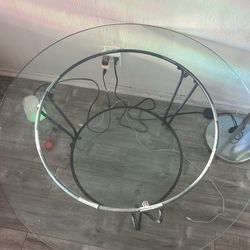 Glass coffee table