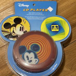 NEW Walt Disney Studios Mickey Mouse Personal CD Player 2004 w Headphones Sealed