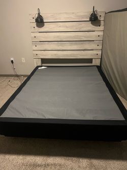 Queen Bed Frame, & Box Spring