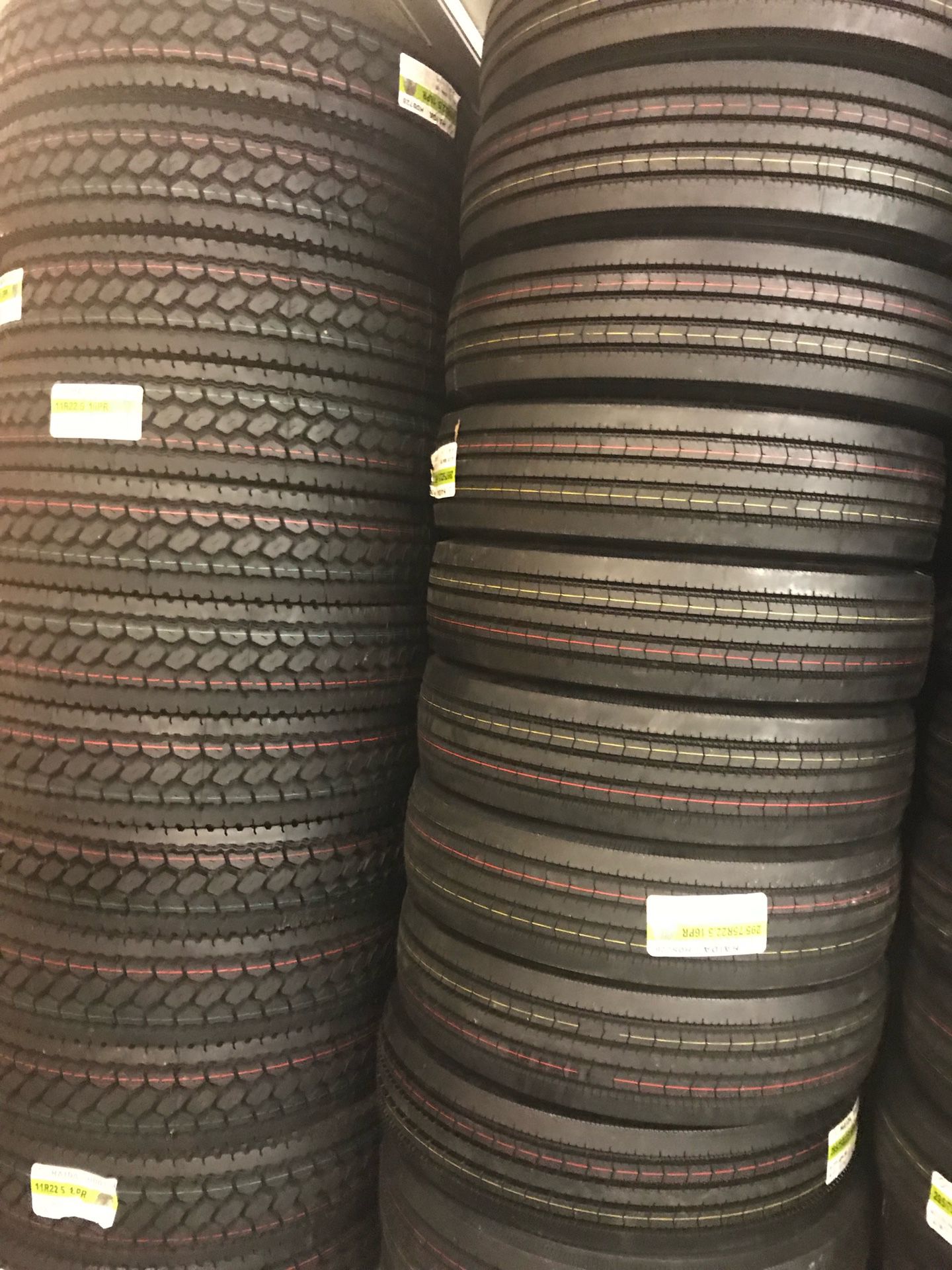 Semi Truck tires and trailer