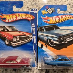 Hotwheels 1964 Impala & 1961 Impala ( Lot of 2 )