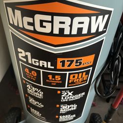 21 gallon McGraw air compressor