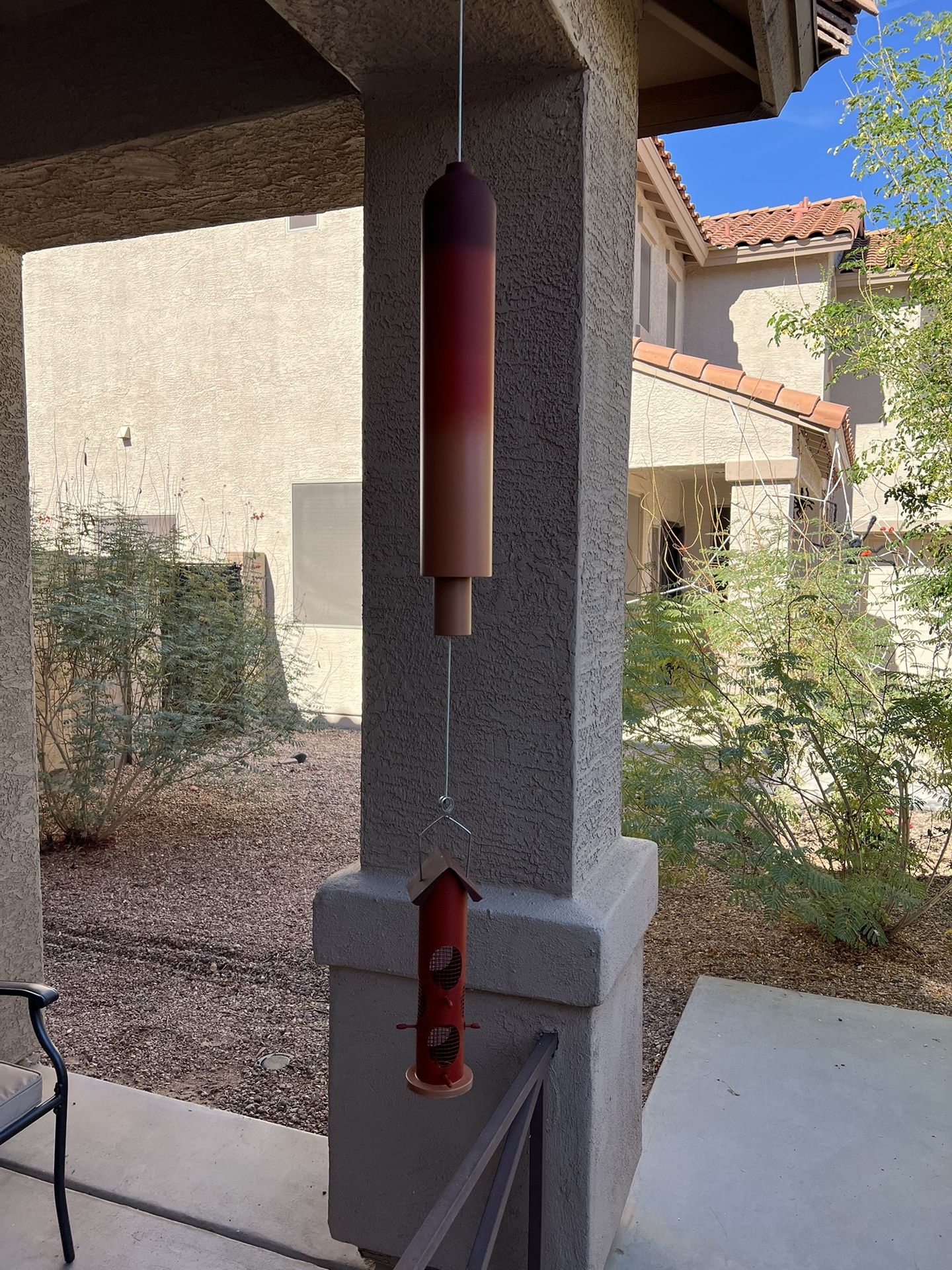 Unique Custom Aluminum Wind Chime/bird Feeder