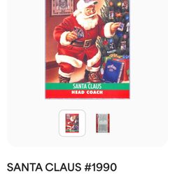 Santa Claus Head Coach Promo Card Limited Edition From The 90s Pristine And More 