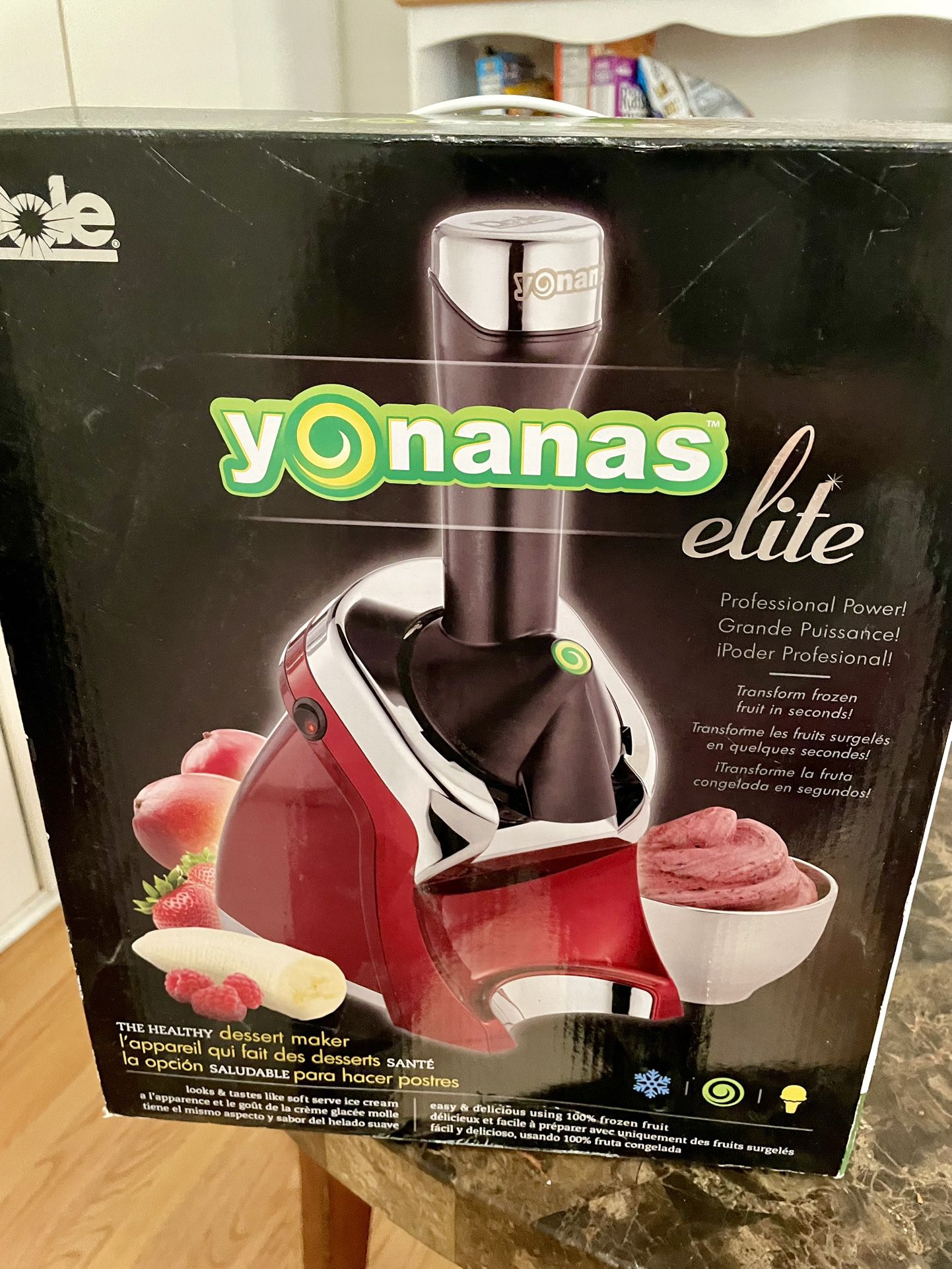 New In Box Yonanas Elite Frozen Fruit Dessert Maker