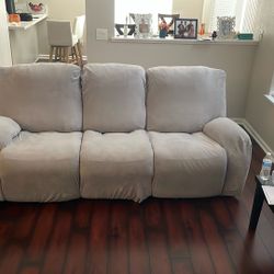 Leather Reclining Sofa