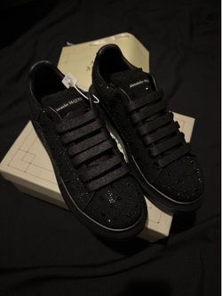 Alexander McQueen Rhinestone Oversized Sneakers 'Black' | Designer Kicks