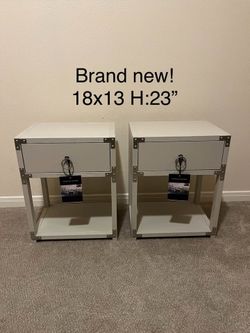 Antique look two same nightstands