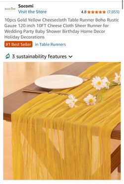 Yellow/Gold Table Runners