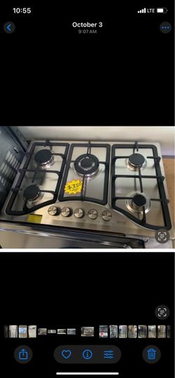 VEVOR 5-Burner Stainless Steel Gas Cooktop