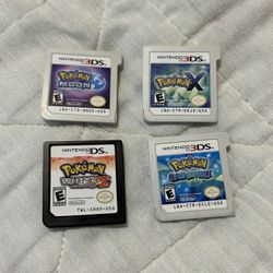 Nintendo DS 3DS Pokemon game lot bundle moon X Alpha Sapphire White 2