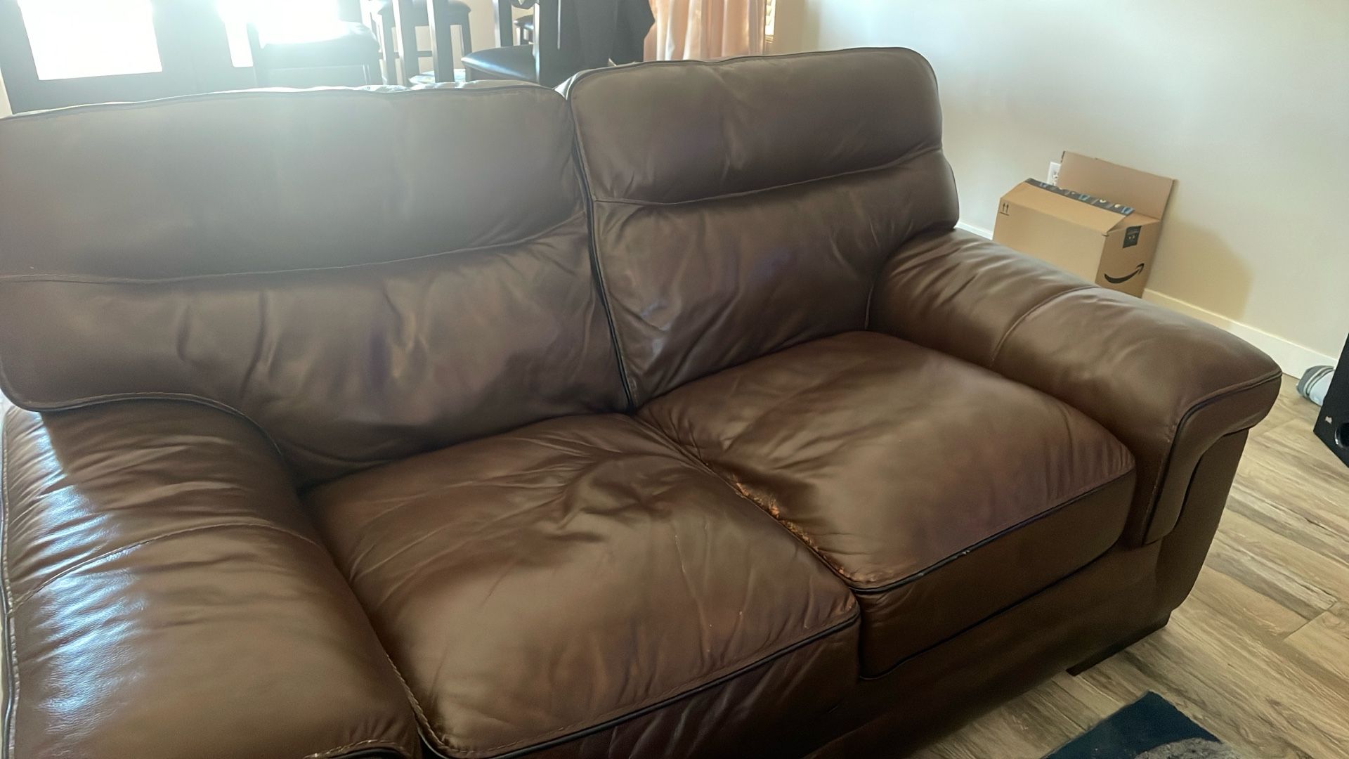 Leather Sofa & Love Seat 