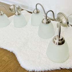 Satin Nickel 2-Light & 3-Light For Bath Vanity.  Both $60 OBO