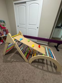 Climbing indoor play set for toddler