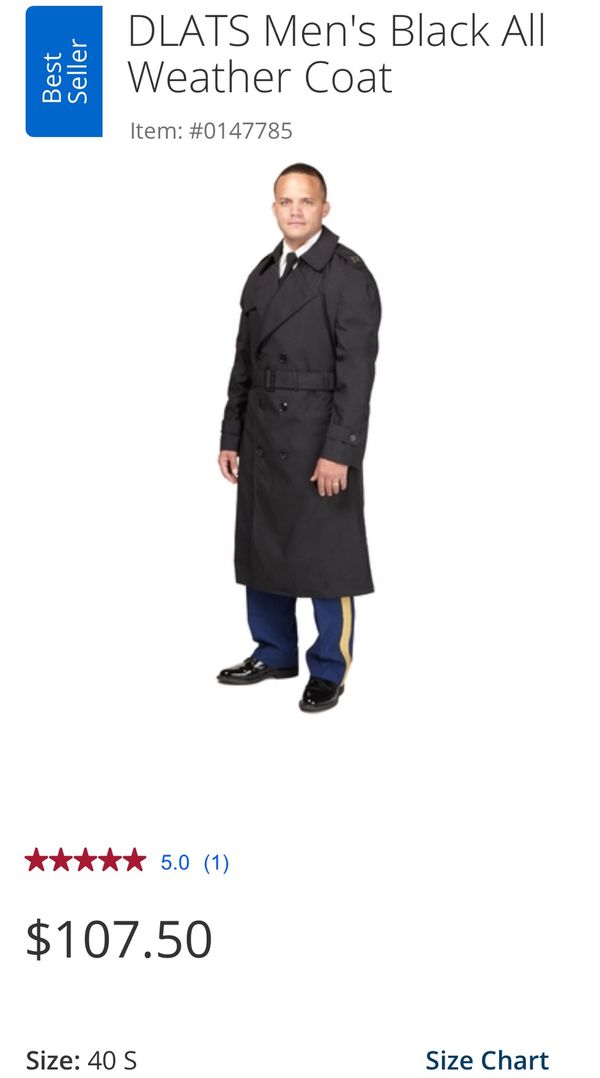dlats men's black all weather coat