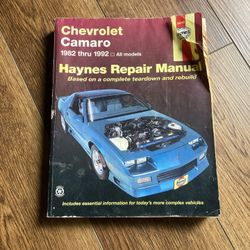 Haynes Repair Manual Chevrolet Camaro 82 - 92