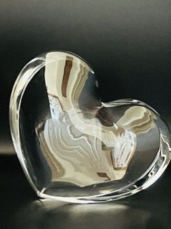 Baccarat Crystal ZINZIN Heart-Signed-Mint Condition