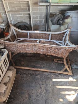 Wicker table base and top included