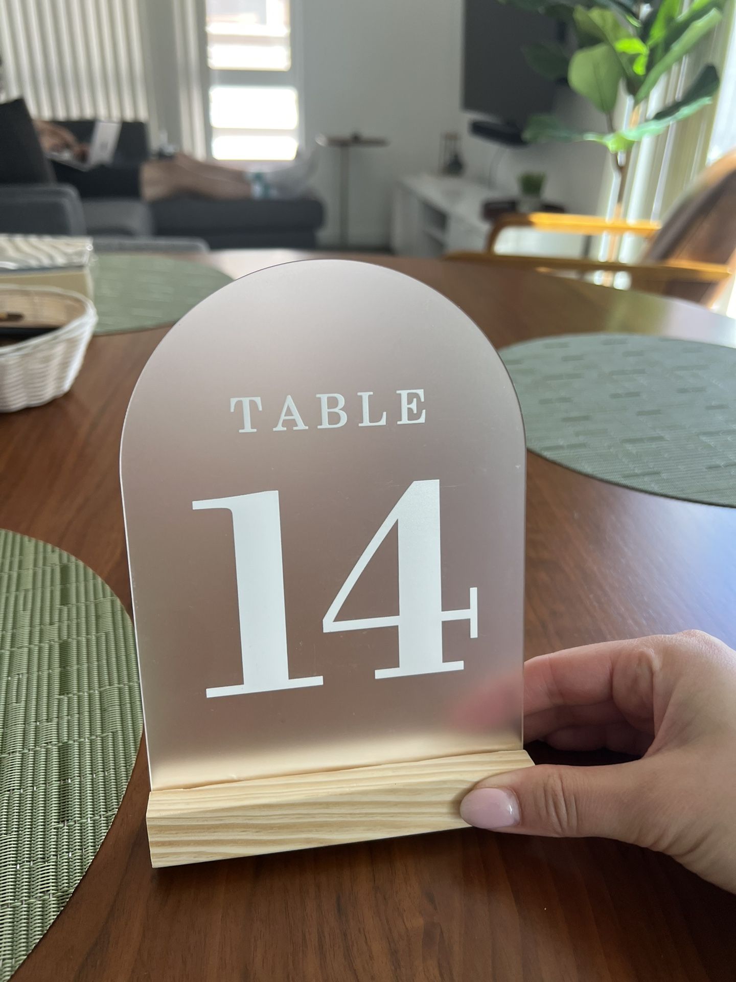 Table Numbers (pending pickup)
