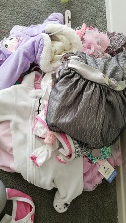 Baby clothes Onesies pajama onesies jackets aI few dresses