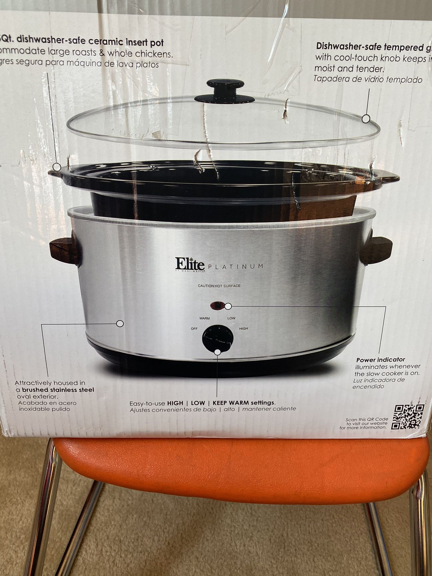 Maxi-Matic Stainless Steel Slow Cooker (brand new)