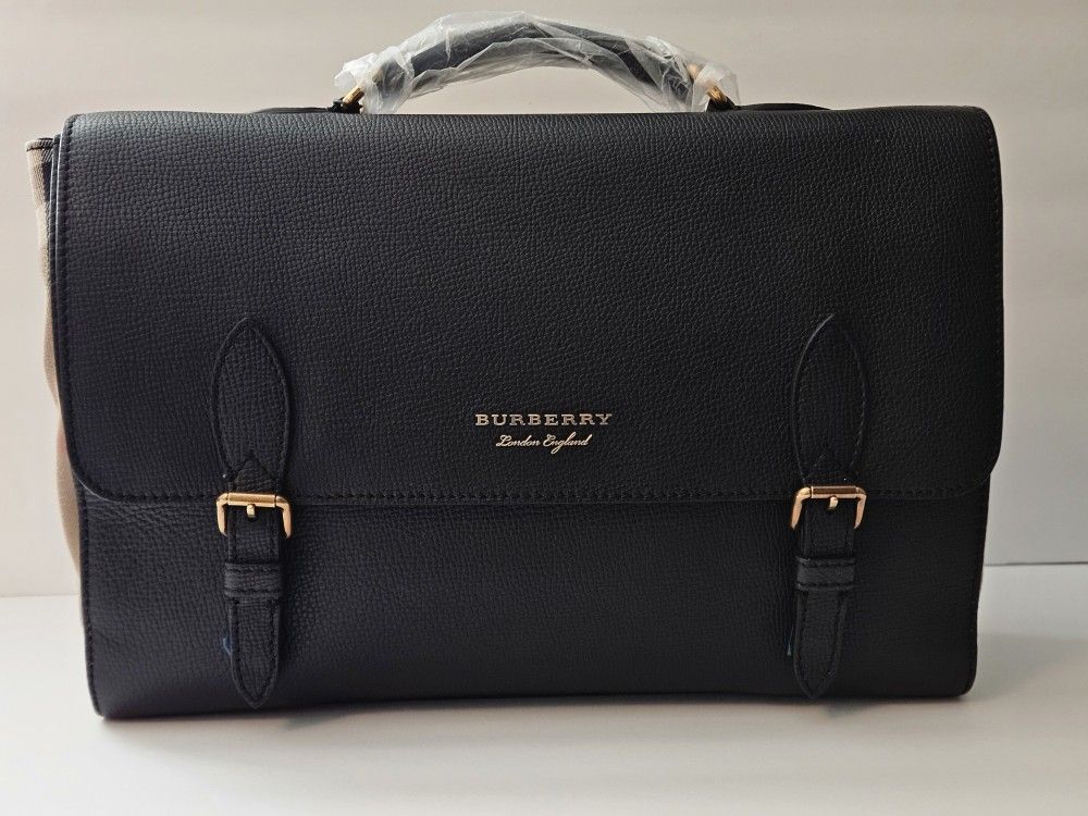 Burberry Ethan Leather Briefcase