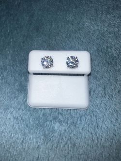 7mm 925 silver earrings