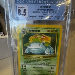 Pokemon - Venusaur Base Set Grade 8.5