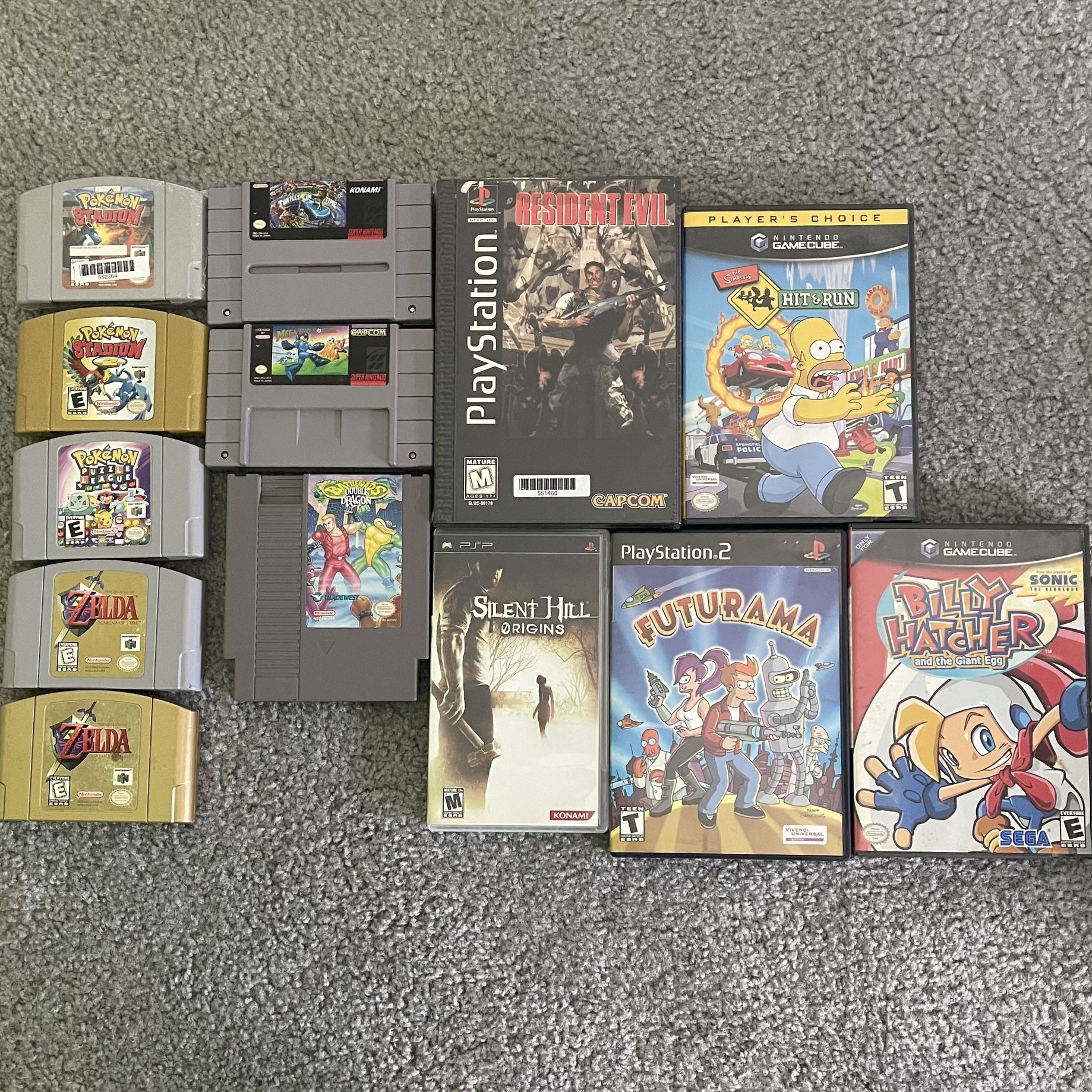 Retro Video Game Lot (13 Games) N64, NES, SNES, PSP, PS1, PS2, GameCube