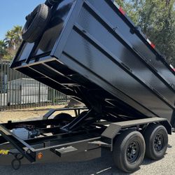 Scissor lift Dump Trailer