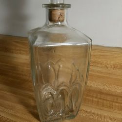 Vintage Glass Whiskey Decanter Bottle
