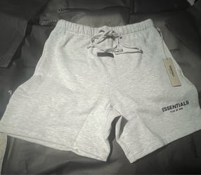Medium and Large Light Oatmeal Essential shorts