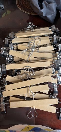 Wooden hangers for bottoms or Jeans 30 set