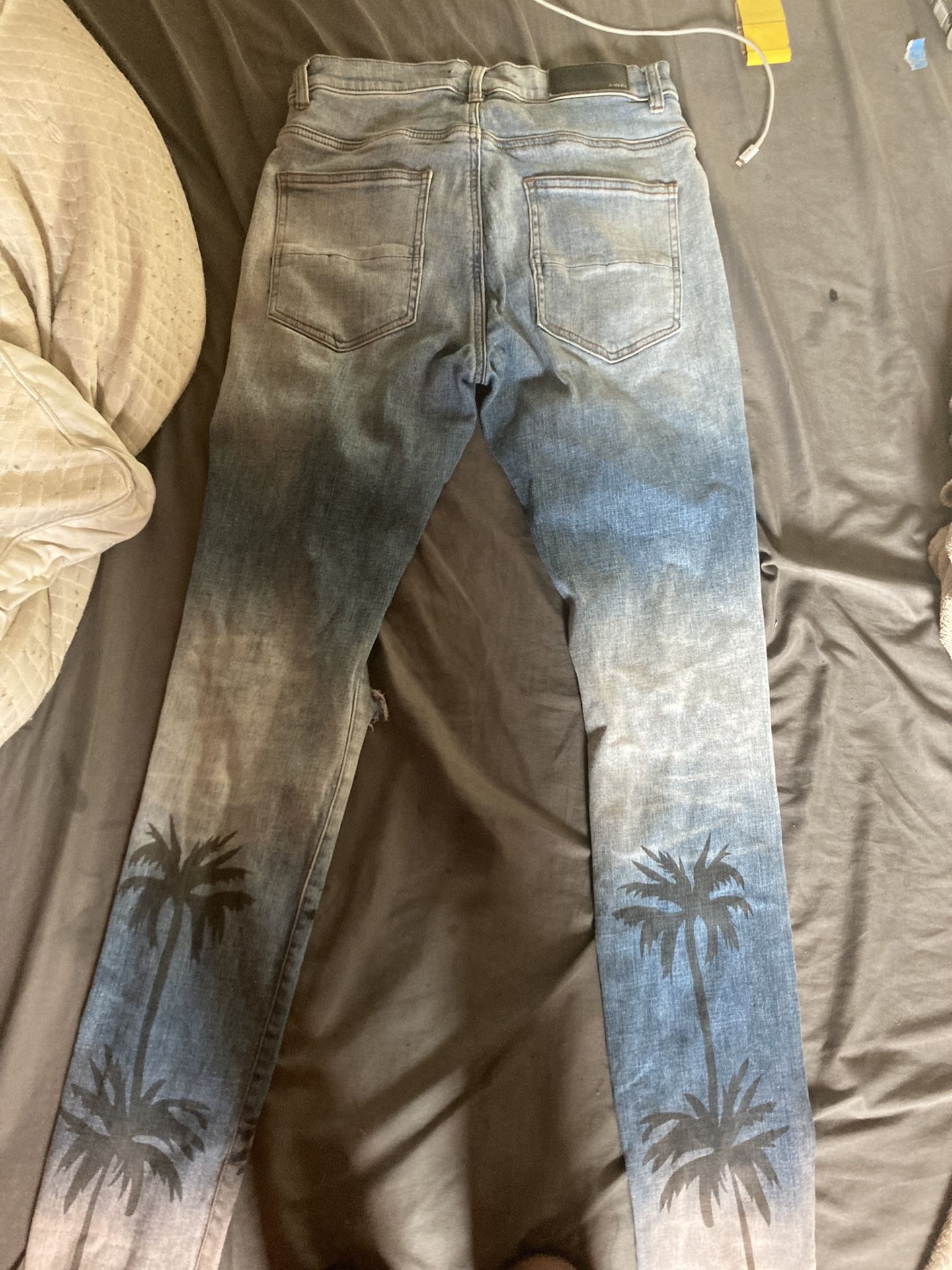 Amiri Denim Palm Trees