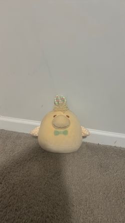 Cute Round Duck Plush with Crown & Bowtie - Soft Stuffed Toy