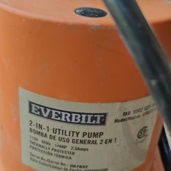 Everbilt 2 In 1, 1/4 Horsepower Utility Pump