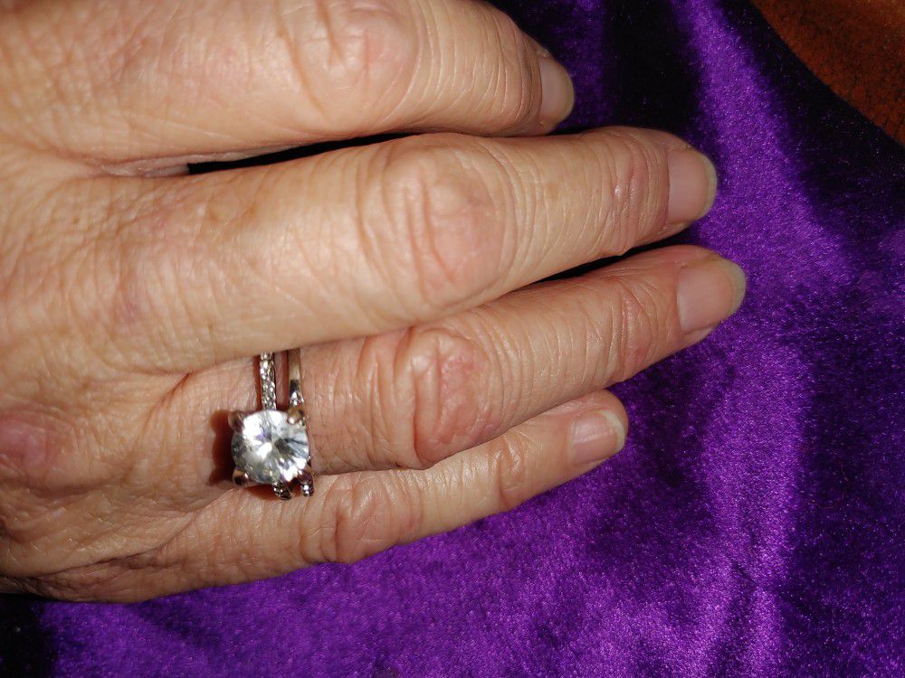 Wedding Band & engagement ring Set