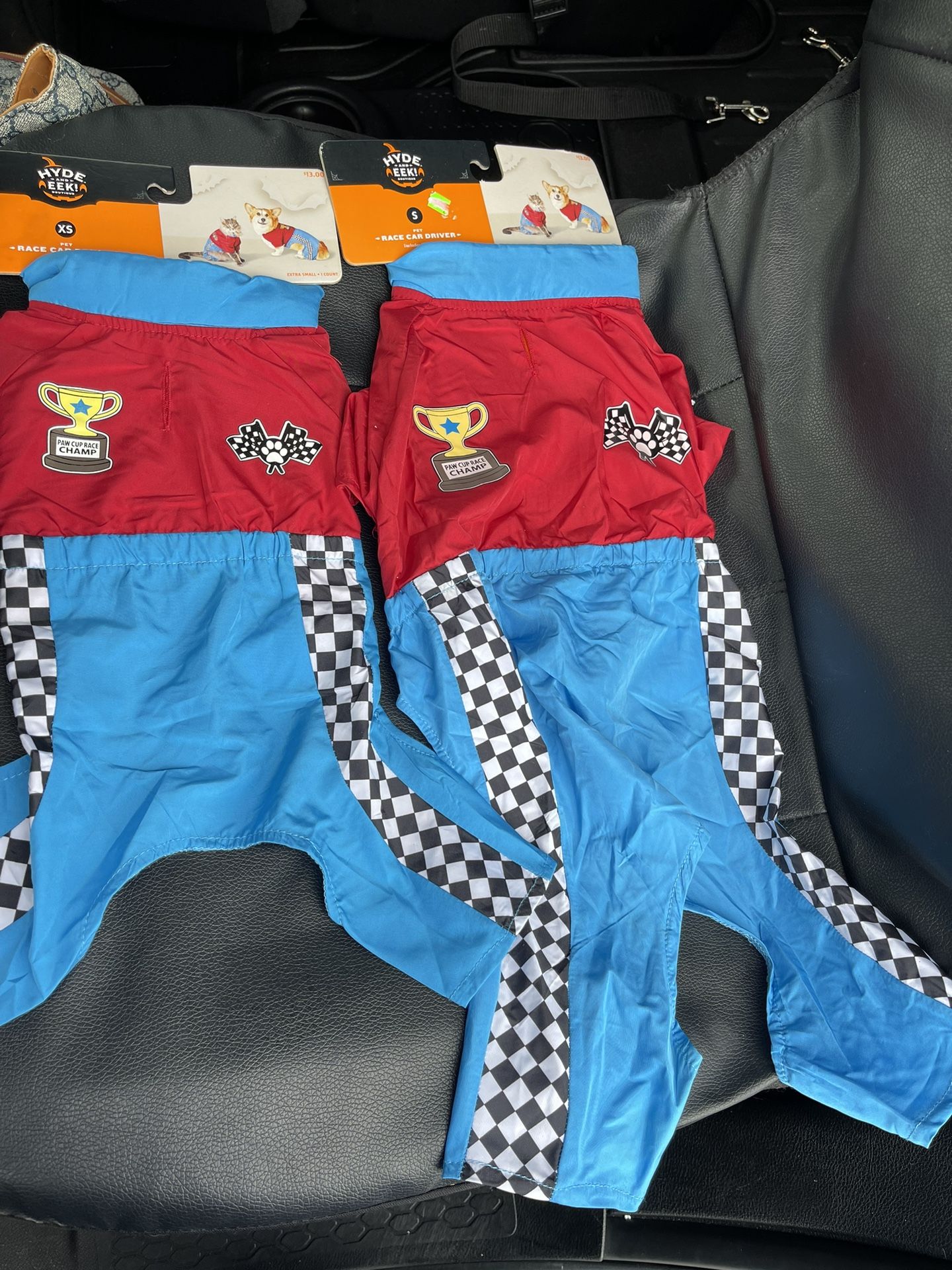 Small And Extra Small Dog race, car driver Costume